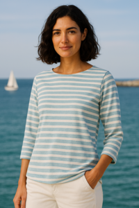 Saint James Da. Bretagne Shirt 3/4 Arm d�nn 100% gek�mmte Baumwolle 