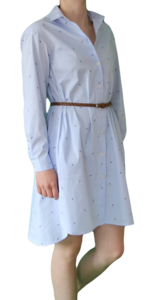 Sea Ranch maritimes Damen Blusenkledi mit Vogel Print und superdnnen Streifen Gr. S, M, L, XL, XXL