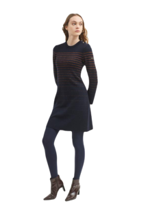 Saint James Kleid Diamant Lurex 100% feinste Wolle exklusiver Schick