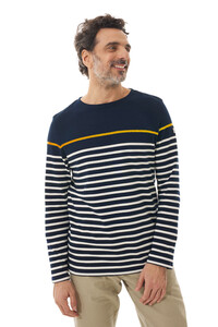 Mousqueton Herren Shirt Marjan Jersey 285g/m 100% Baumwolle Ringelshirt, 3 farbig  Gr.38, Gr.40, Gr.42, Gr.44