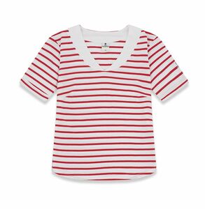 Mousqueton Damen T-Shirt Jersey Querstreifen Ringeldesign Streifenshirt Bretagne T-Shirt Gr.36-46