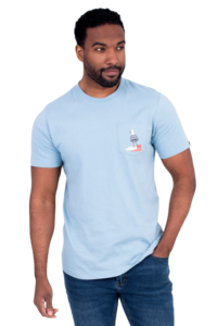 Brakeburn Herren T-Shirt Seagul Pocket Tee Baumnwolle Bristtasche Gr.S, Gr. M, Gr.L, Gr.XL, Gr. XXL