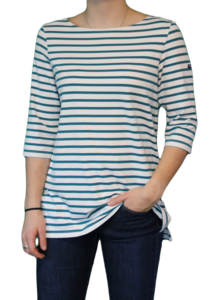 Saint James Da. Bretagne Shirt 3/4 Arm navy wei� Anti UV Polyamid