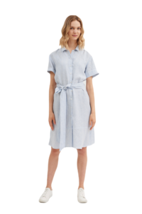 Saint James maritimes Leinenkleid Christina mit dnnen Streifen