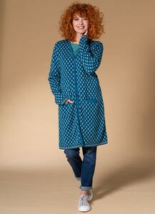 Heideknigin Strickmantel Topas 614 100% Baumwolle klein gemustert