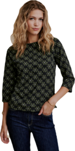 Red Green Damen Shirt Cookie Tee Baumwolle Elasthan Blumendruck floral