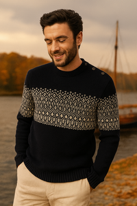 Saint James Herren Pullover Troyer natur  Gr.M, Gr.L, Gr.XL, Gr.XXL, Gr.XXXL