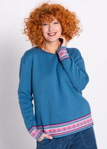 Heideknigin Pullover Leja 100% Baumwolle klein gemustert