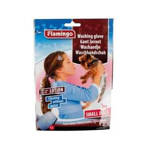 Karlie Flamingo Waschhandschuh mit Lotion fr Hunde - Fr kleine Hunde