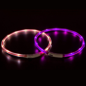 Karlie Visio Light LED-Leuchtschlauch mit USB - Gestreift - rot-wei