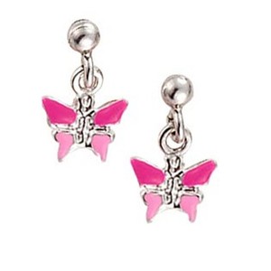 Scout Kinder Ohrringe Ohrstecker Silber Schmetterling rosa M�dchen 262113100