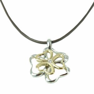Skagen Damen Kette Collier Leder Blume Edelstahl gold silber JNG0019