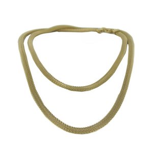 Skagen Damen Kette Collier silber Edelstahl Mesh gold JNSG037L