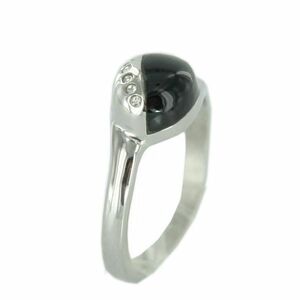 Skagen Damen Ring silber schwarz Zyrkonia JRSB021 S6 Gr. 52 (16,5)