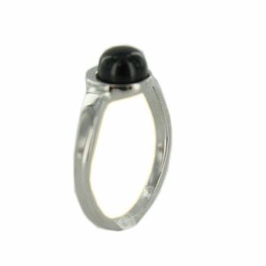 Skagen Damen Ring silber schwarze Achat Perle JRSB022 S6 Gr. 52 (16,5)