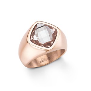 s.Oliver Jewel Damen Ring Edelstahl  IP ros Gr. 58 SO999 - 465380