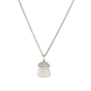Esprit Damen Kette Collier Silber Rosenquarz ESNL92151A420