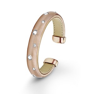 s.Oliver Jewel Damen Armreif Edelstahl IP Rose Leder SO1271/1 - 9110841
