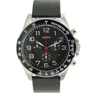 Aristo Herren Uhr Chronograph Carbon Edelstahl Trophy Spange 4H157