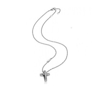 Breil Damen Kette Collier Edelstahl Cross big TJ1463 