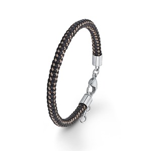 s.Oliver Jewel Herren Armband Leder braun schwarz Edelstahl SO1459/1 - 566759