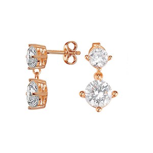 Esprit Damen Ohrringe Silber Zirkonia Ros� Svelte Sparkle ESER92642C000