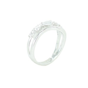 Esprit Damen Ring Silber Zirkonia Diadem ESRG92847A1