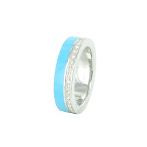 Esprit Damen Ring Edelstahl Marin 68 glam silber / hellblau ESRG11565E