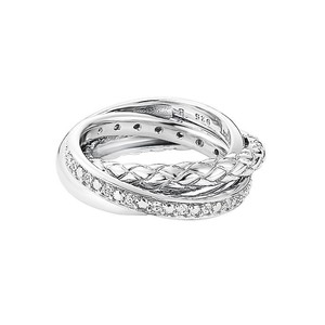 Esprit Damen Ring Silber Zirkonia Round in Round ESRG91851A1