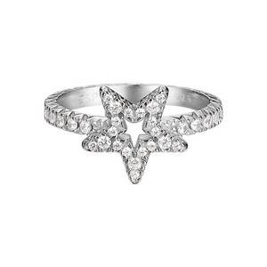 Esprit Damen Ring Silber Zirkonia Brilliance Star ESRG92001A1