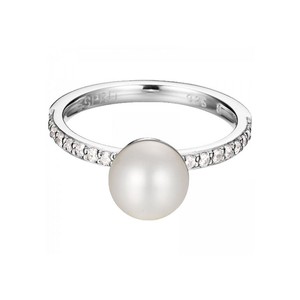 Esprit Damen Ring Silber Zirkonia Brilliance Pearl ESRG92315A1
