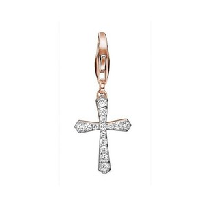 Esprit Anhnger Charms Silber Zirkonia Ros Belief Kreuz ESCH91424B000