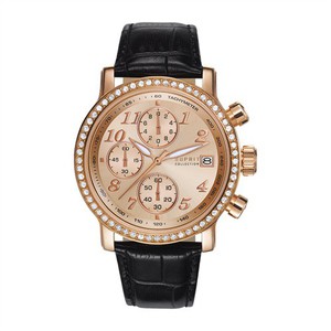 Esprit Collection Damen Uhr Armbanduhr Chrono Pontess Ros Leder EL190322007