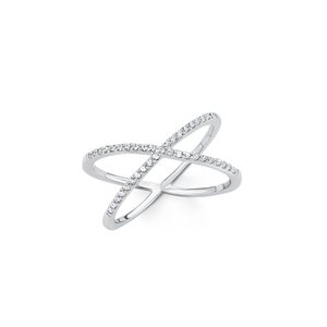 s.Oliver Jewel Damen Ring Silber Zirkonia X-Ring 20151-1
