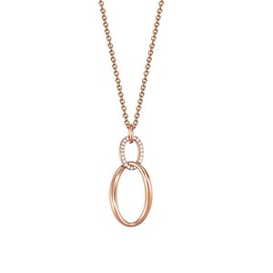 Esprit Damen Kette Collier Edelstahl Ros� Zirkonia ESNL13112C420