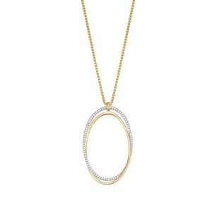 Esprit Collection Damen Kette Collier Silber Gold Zirkonia Antheia ELNL93128B800
