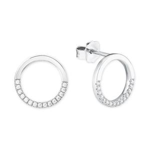 s.Oliver Jewel Damen Ohrringe Silber Zirkonia Kreis 2018676