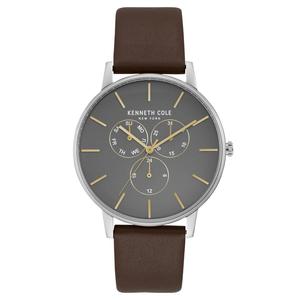 Kenneth Cole New York Herren-Armbanduhr Analog Quarz Leder KC50008003