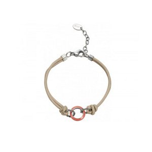 Esprit Damen Armband Edelstahl Leder braun MARIN 68 mix ESBR11587B170