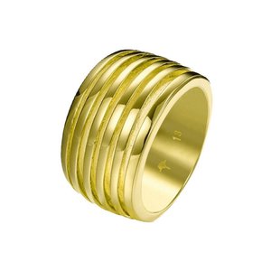 Joop Damen Ring Edelstahl gold Stripes JPRG00001B1