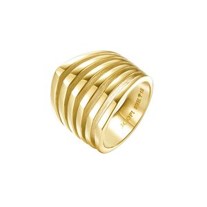 Joop Damen Ring Edelstahl Gold LINES JPRG10645B1
