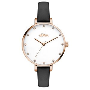 s.Oliver Damen Uhr Armbanduhr Leder SO-3456-LQ