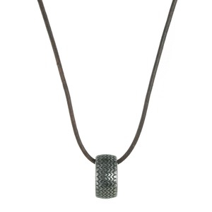 Police Herren Halskette Burnout Edelstahl Leder PJ.22762RSE/02-66