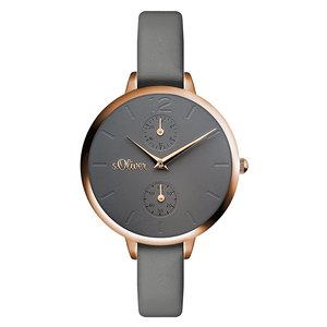 s.Oliver Damen Uhr Armbanduhr Leder SO-3534-LM