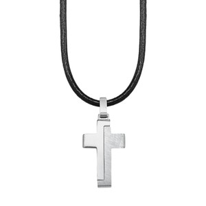 s.Oliver Jewel Kinder und Jugendliche Kette Leder Kreuz 2024225