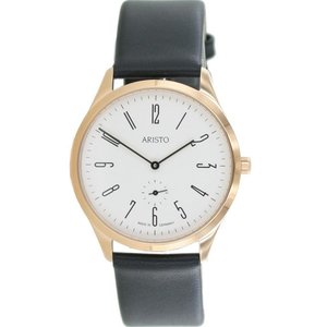 Aristo Bauhaus 1069 Herren Uhr Edelstahl 0H16 Leder 