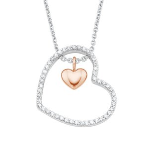 s.Oliver Jewel Damen Kette Halskette Silber Herz Zirkonia 2026084