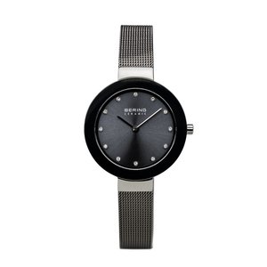 Bering Damen Uhr Armbanduhr Slim Ceramic - 11429-389 Meshband