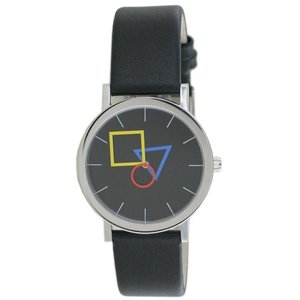 Aristo Bauhaus Unisex Uhr Edelstahl 4D86IS Leder schwarz