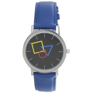 Aristo Bauhaus Unisex Uhr Edelstahl 4D86IB Leder blau